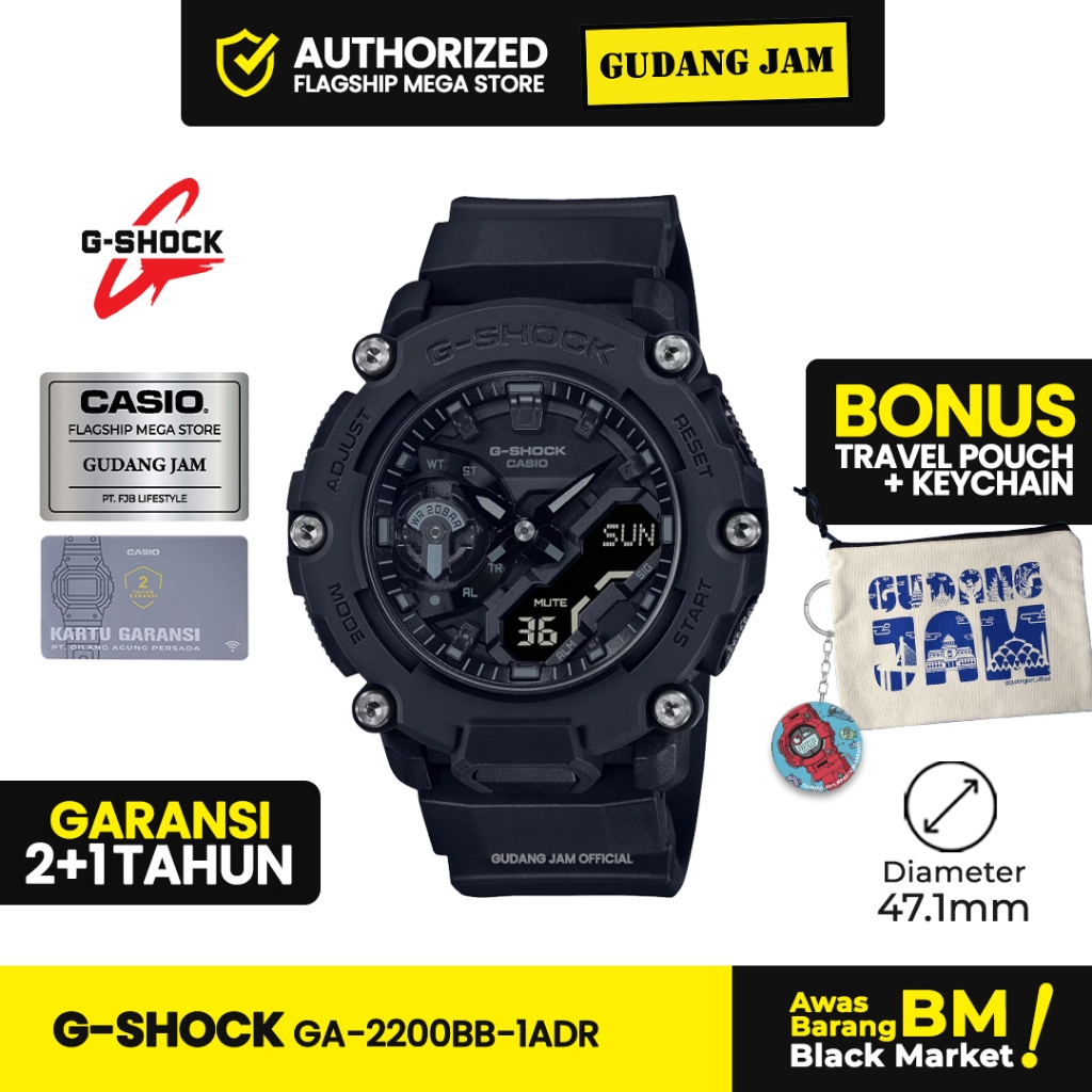 Jam Tangan G-Shock GA-2200BB-1ADR GA-2200BB GA-2200 GA2200BB GA 2200BB