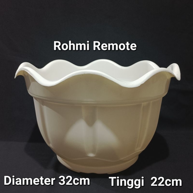 POT TANAMAN BUNGA POT PLASTIK BULAT MERCURY 32X22CM POT BUNGA DIAMETER 32CM
