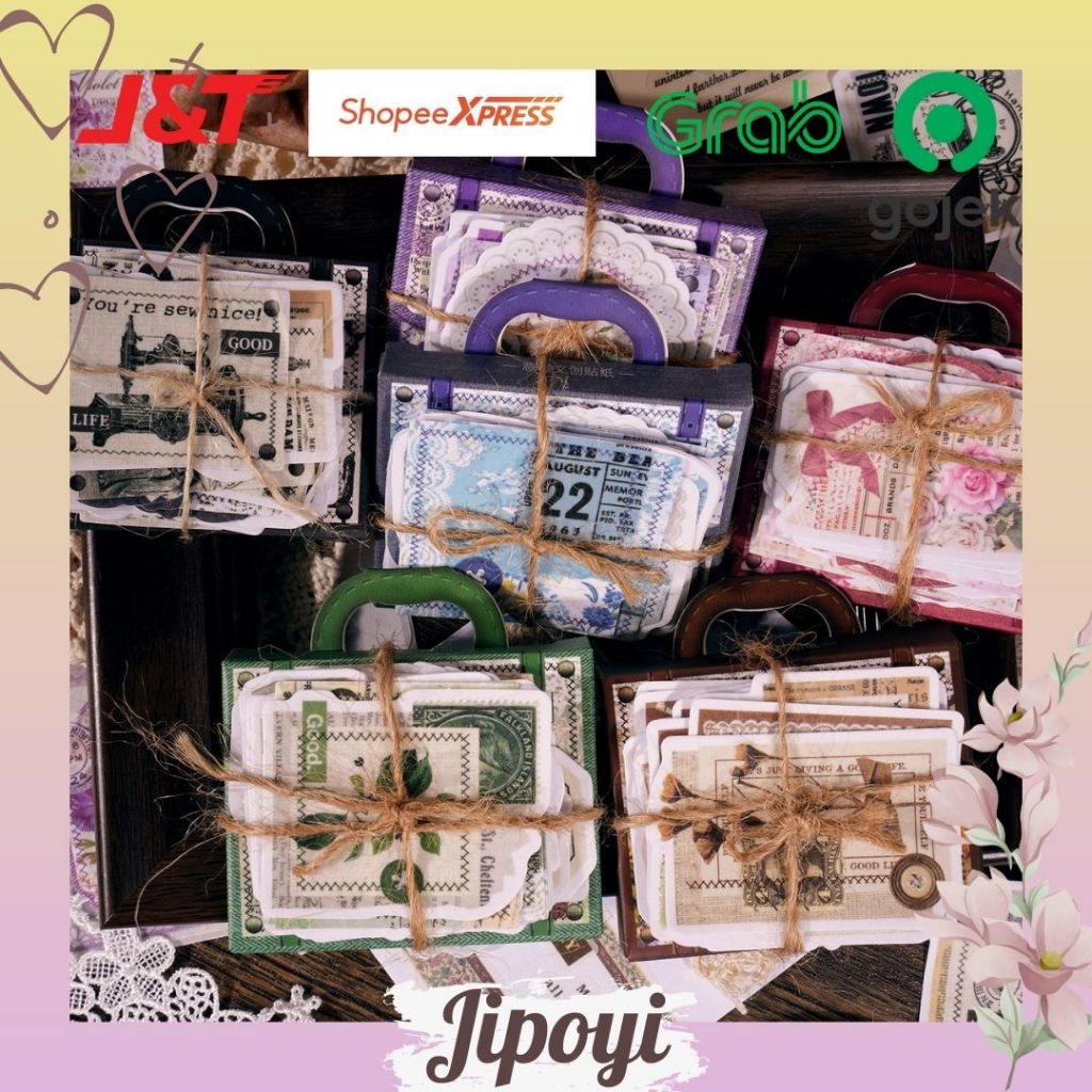 

30pcs Sticker Label Stiker Retro Klasik Vintage Bujo Journal Jurnal Scrapbook Planner Aesthetic