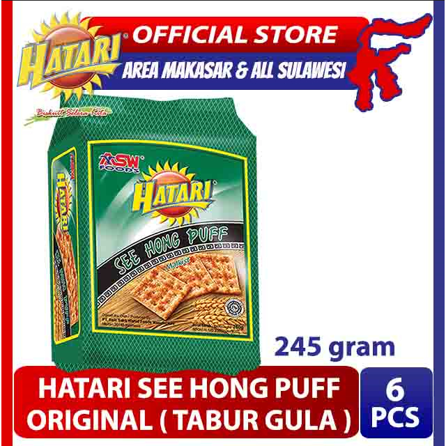 

Hatari GABIN See Hong Puff Original ( Tabur gula ) 245 gram ( 6 PCS ) - Banded