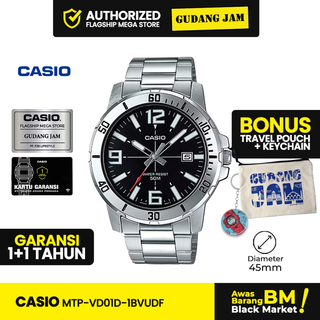 Jam Tangan Casio MTP-VD01D-1BVUDF MTP-VD01D MTP-VD01 MTPVD01D MTP VD01D