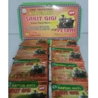 KAPSUL ANTI SAKIT GIGI DAN GUSI BENGKAK CAP PAK PETANI SEDANG BER TANI