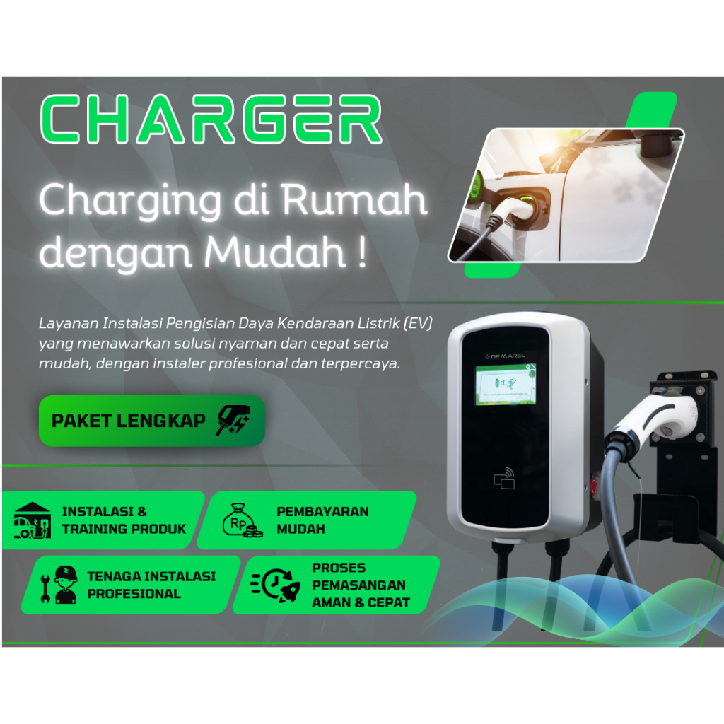 CHARGER BYD M6 SMART EV CHARGER Charger Mobil Listrik Type2 - 7kW Home Charging OCPP Wall Charger Ty