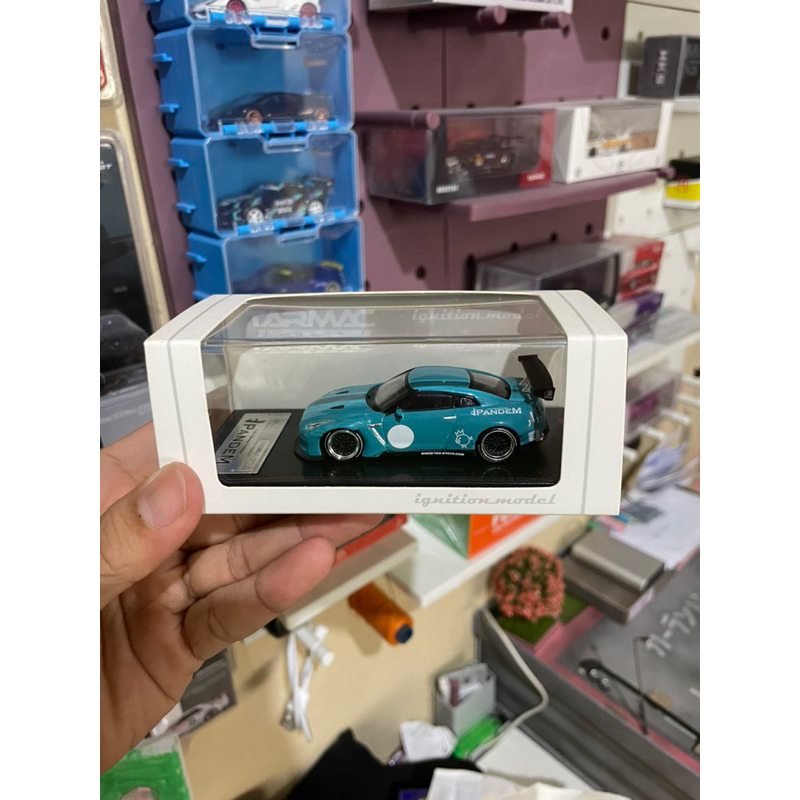 ignition model pandem R35 GT-R Turquoise Blue