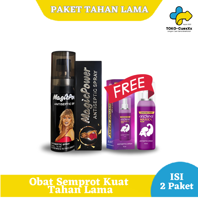 Magic Power Spray 15 ML  FREE Arjoena Maxxx Spray  Obat Kuat Spray Pria Tahan Lama