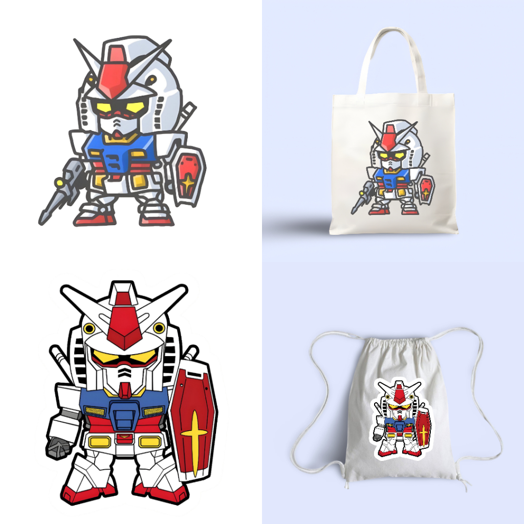 TAS TOTEBAG KANVAS RESLETING SD GUNDAM JAPAN TOKYO BEST ORI WANITA TAS RAJUT