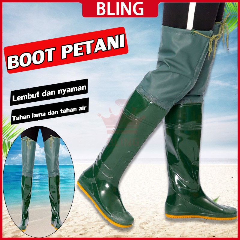 BOOT PETANI Sepatu Boots Wanita Pria Celana Sawah Panjang Anti Air Sepatu Keong Elastis Sepatu Sawah