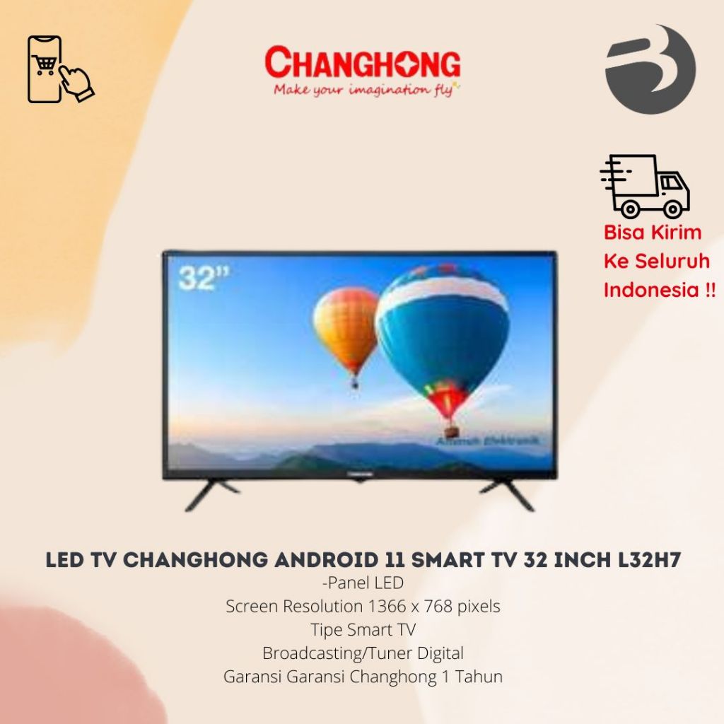 LED TV CHANGHONG Android 11 Smart TV 32 Inch L32ST1