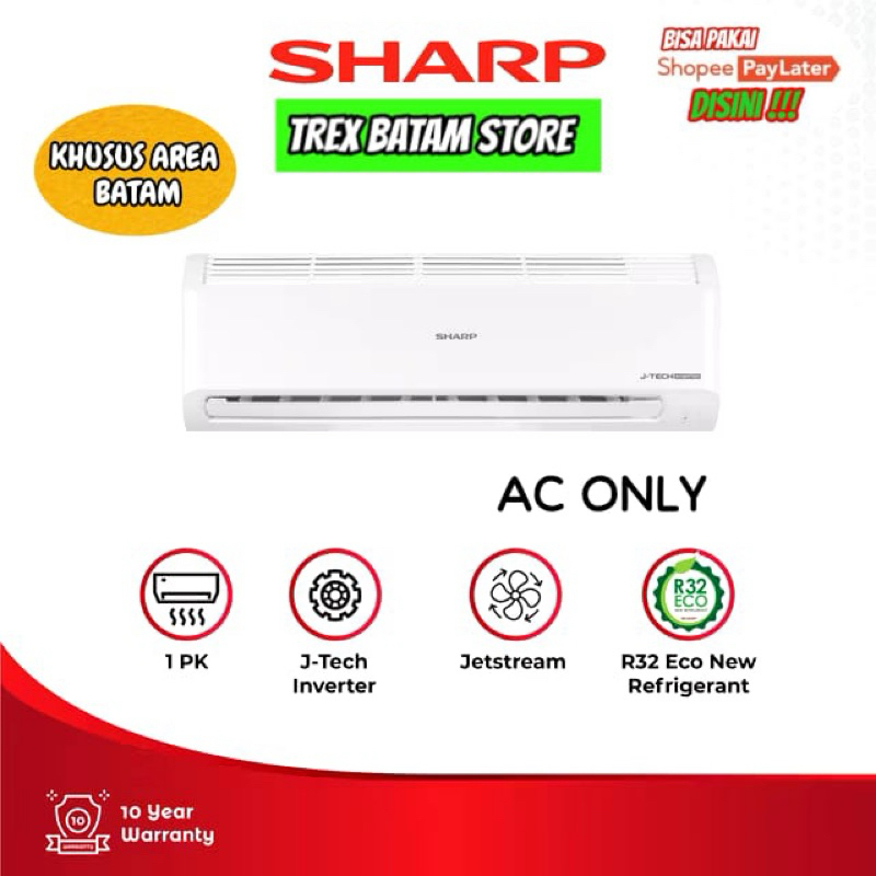 AC SHARP 1 PK X10BEY J TECH INVERTER [ BATAM ]