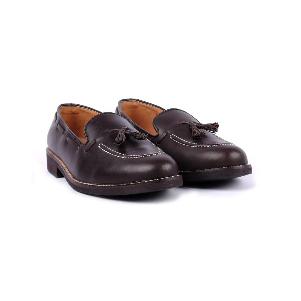 BRYGAN SHOES - ADAM TASSEL DARK BROWN