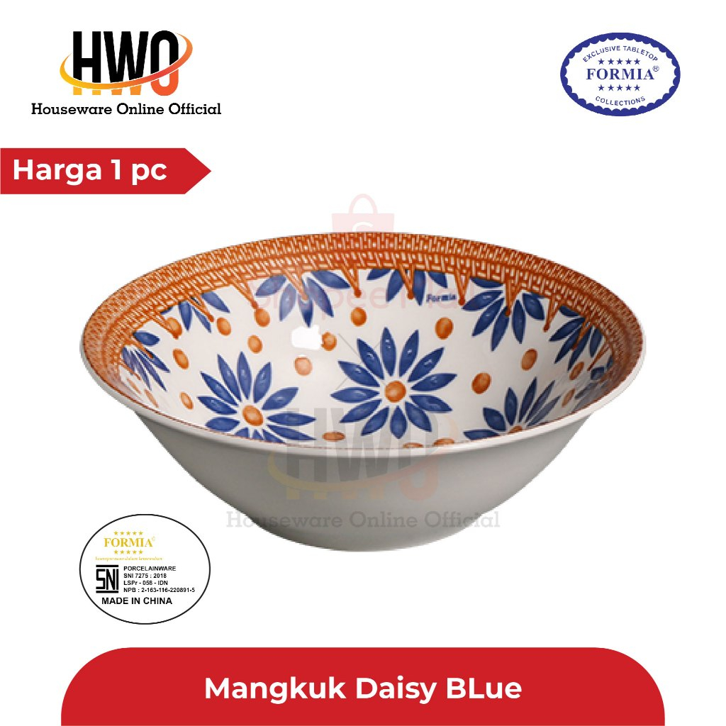 Formia Mangkuk Keramik Daisy Blue