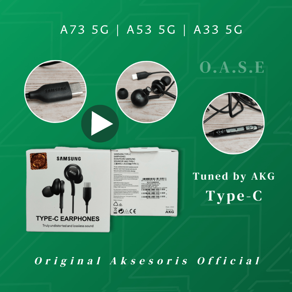 Headset Hedset Samsung A73 5G | A53 5G | A33 5G AKG Type C Earphone