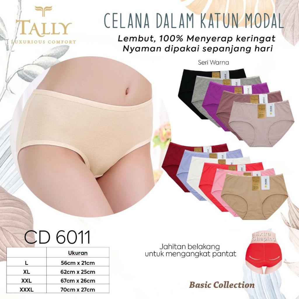 YISTORE98 - CD CELANA DALAM TALLY 6011 MODAL  BAHAN KATUN BAMBUU - Tally 6011 CD Celana Dalam Wanita