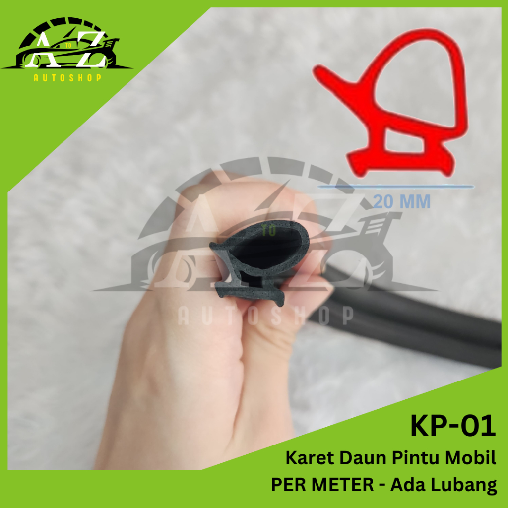 [PER METER] KARET LIST PINTU MOBIL (DAUN PINTU) SPONS SPON ORIGINAL - TIPE 1 (LUBANG)