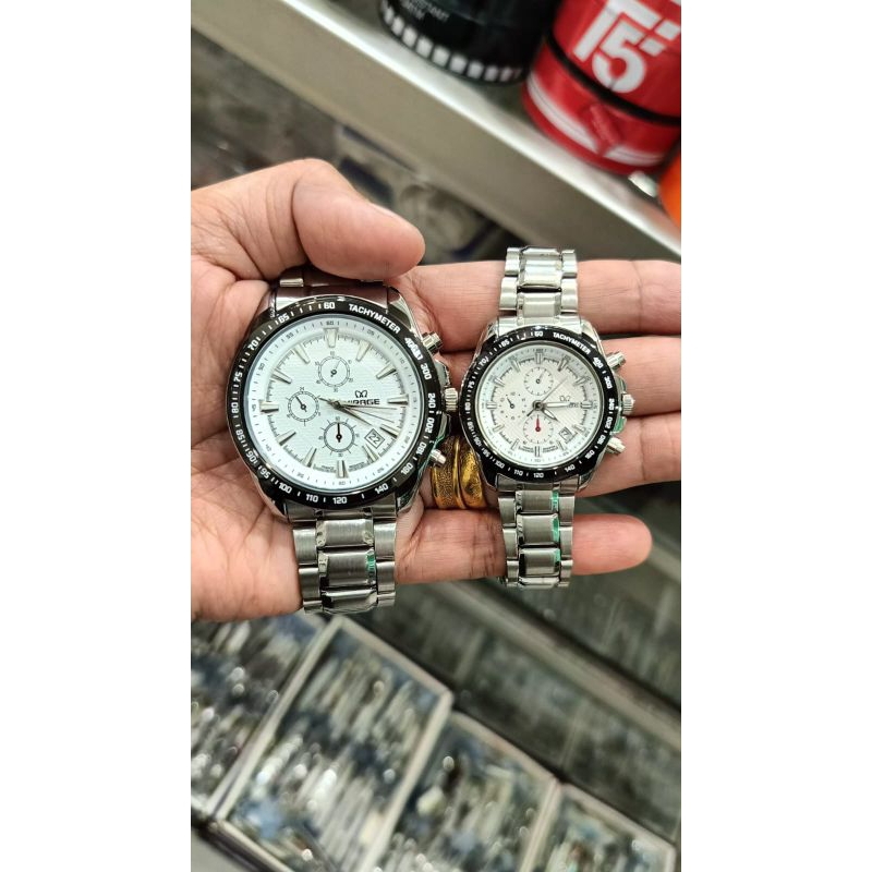 Jam TgnCouple MIRAGE Original Rantai Stanless stell.