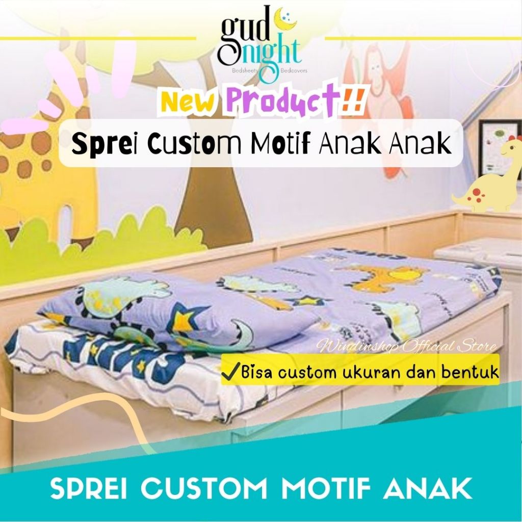 SPREI CUSTOM MOTIF ANAK BAYI SPREI BED PERIKSA ANAK SPREI POLI ANAK SPREI BOX BAYI SPREI KASUR BAYI