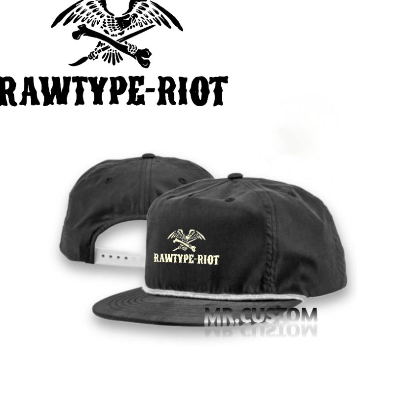 Topi Snapback Classic Rawtype Riot / Rope Hat Vintage Skena/ Snapback Klasik Pria Wanita Dewasa