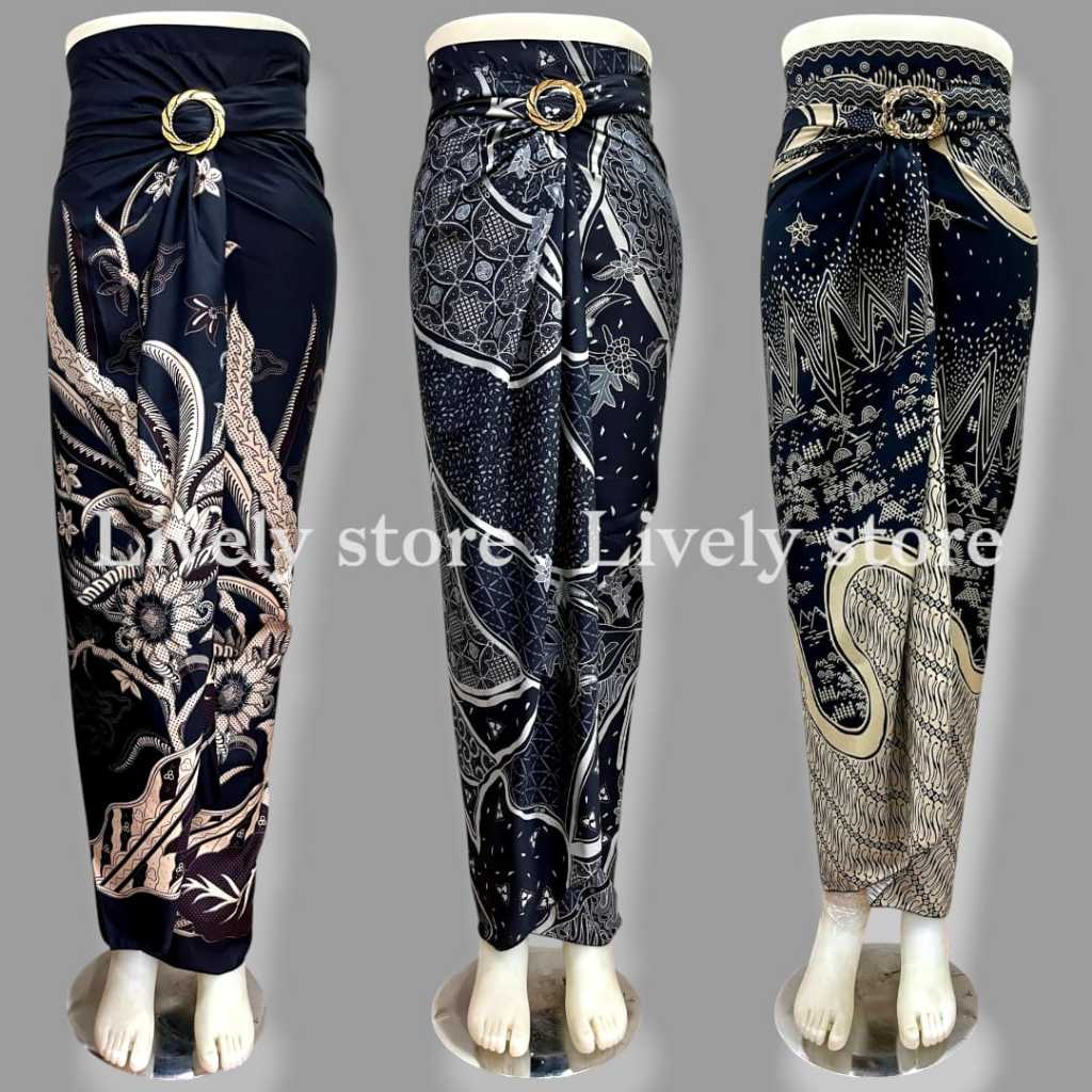 Rok lilit batik motif modern kain batik terbaru rok kondangan kain lilit batik premium batik hitam