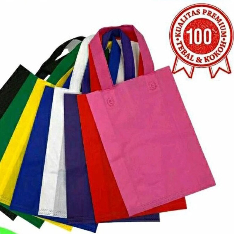 

Tas spunbond goodie bag TEBAL 30x40 & 25x35 tas kain spunbond,tas belanja,tote bag spunbond, tas souvenir promosi,ultah,polos,sablon