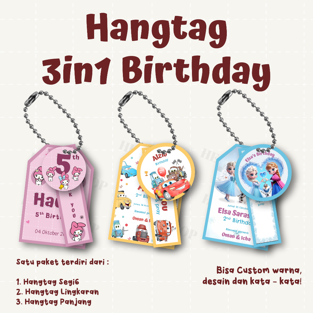 Hang Tag 3in1/Hang Tag Souvenir BIRTHDAY EDITION by HECHOSHOP (Part 2)