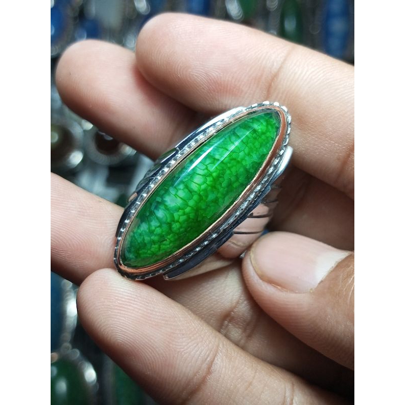 batu pandan hijau sisik naga