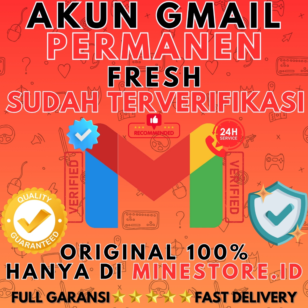 GMAIL FRESH HIGH QUALITY PERMANEN FULL GARANSI 100% ORIGINAL | BISA CUSTOM NAMA