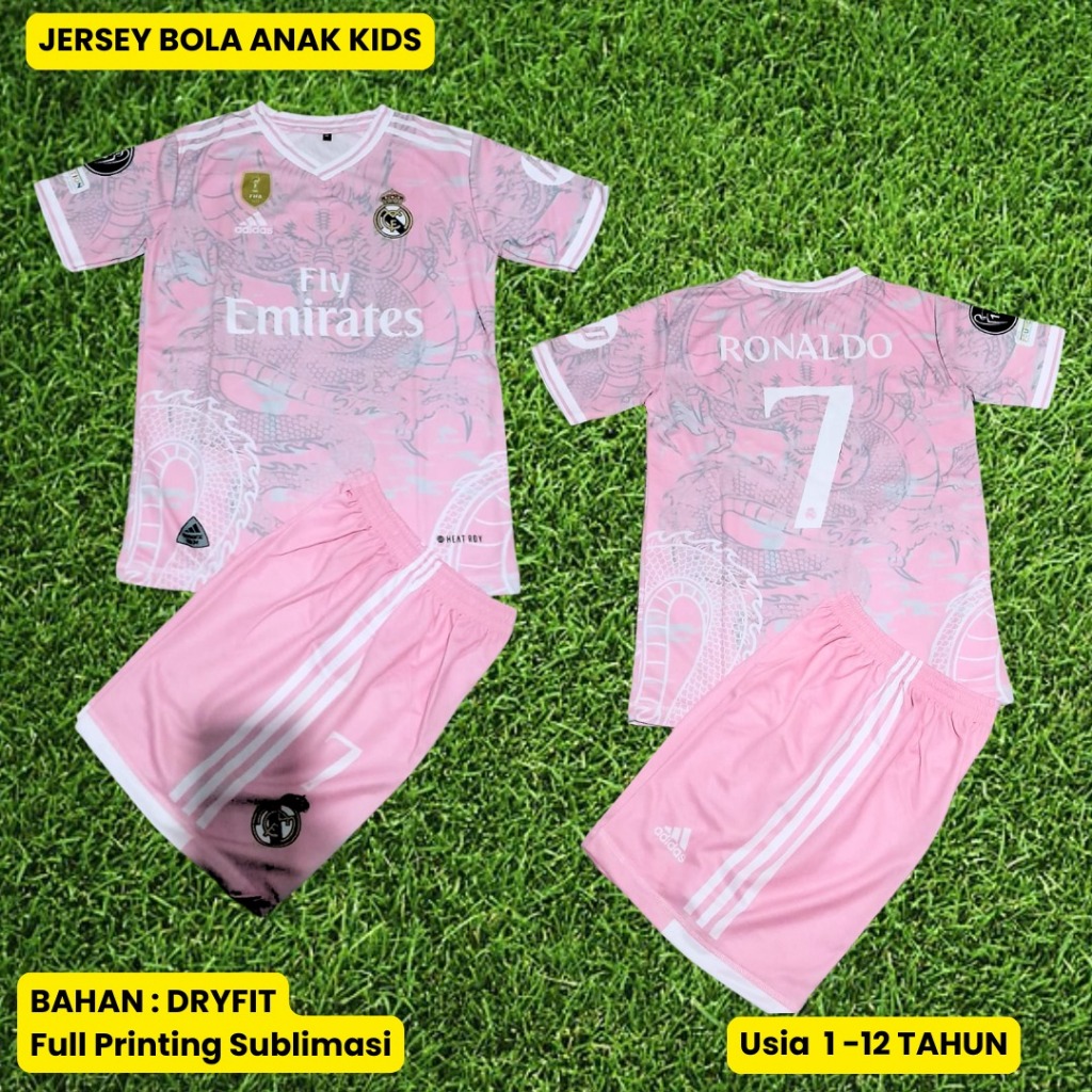 SETELAN JERSEY ANAK REAL MADRID RETRO DAN TERBARU JERSEY BOLA ANAK JERSEY BAJU RONAKDO KAOS RONALDO 