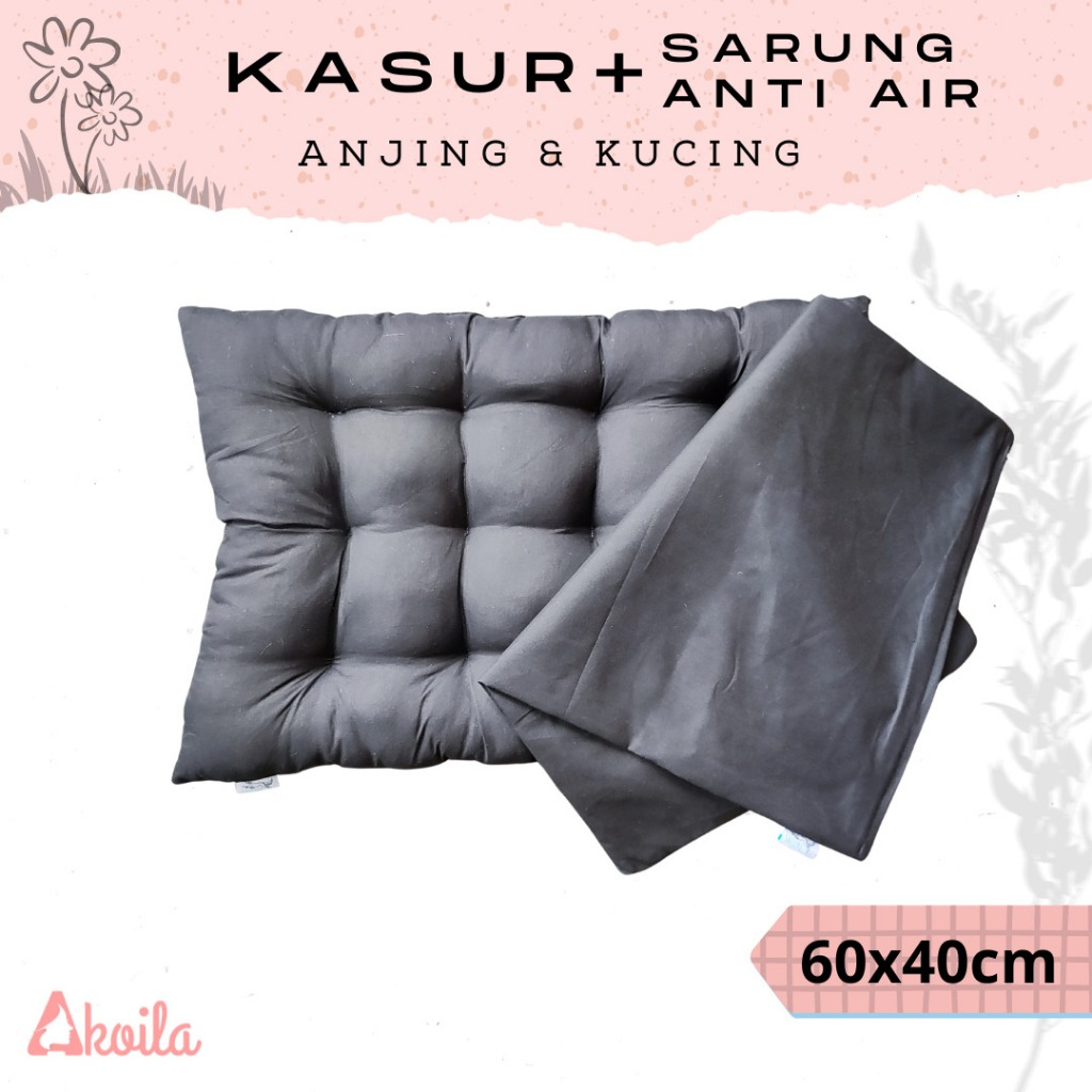 RK Kasur Anti Air 60x40 cm untuk Anjing Kucing Ukuran Besar Bantal Anti Air Petbed Waterproof Pet
