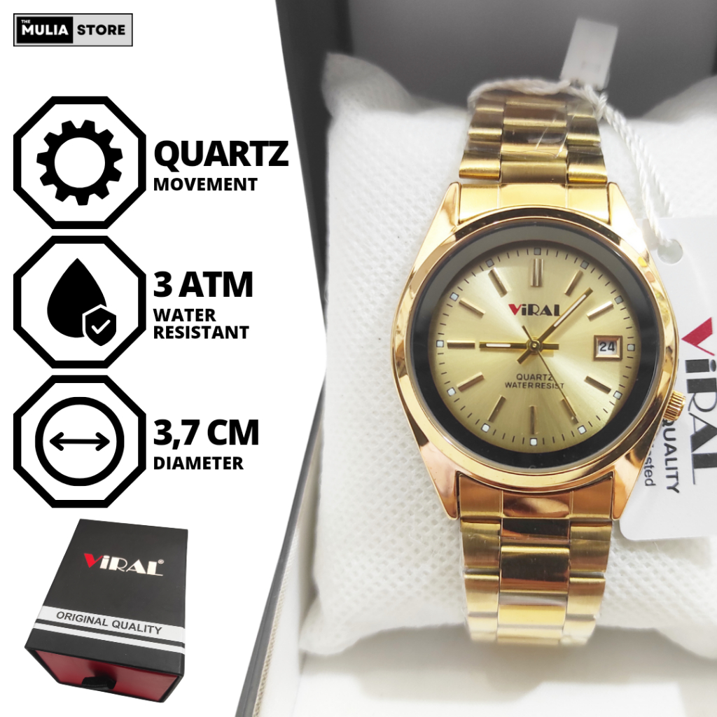 VIRAL Jam Tangan Pria Viral Original Tanggal Analog