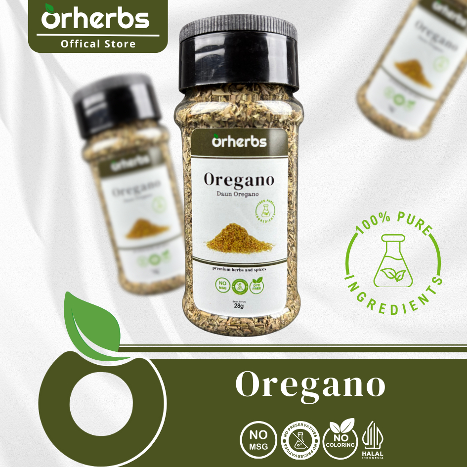 

Orherbs Daun Oregano Cacah Non MSG 25gr | Bubuk Rempah | Bumbu Masak | 100% Murni Halal