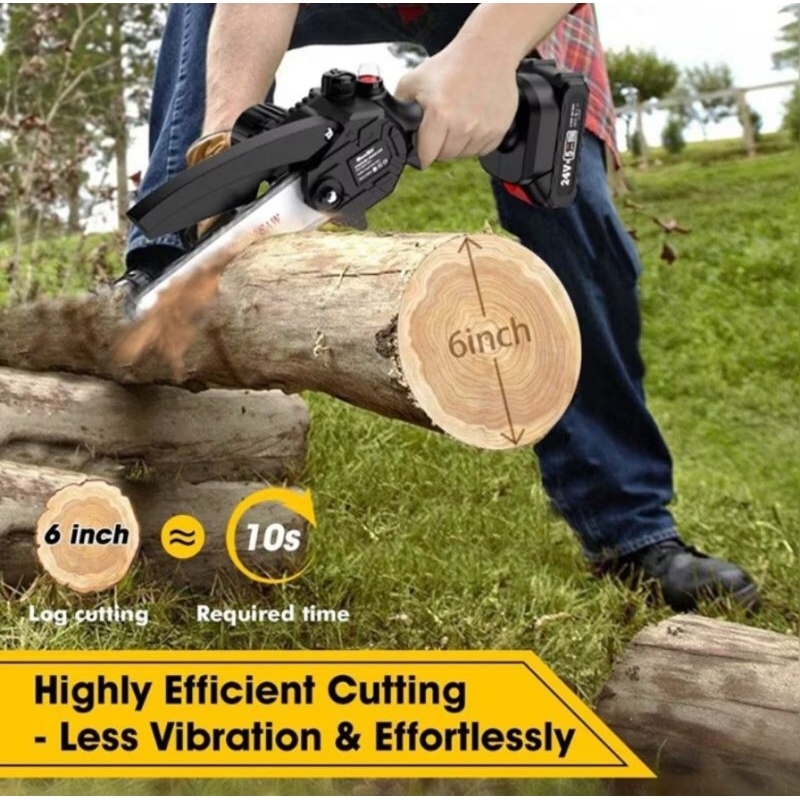 Gergaji Mini Mesin Mini Gergaji Listrik Mini Portable Serbaguna Chainsaw