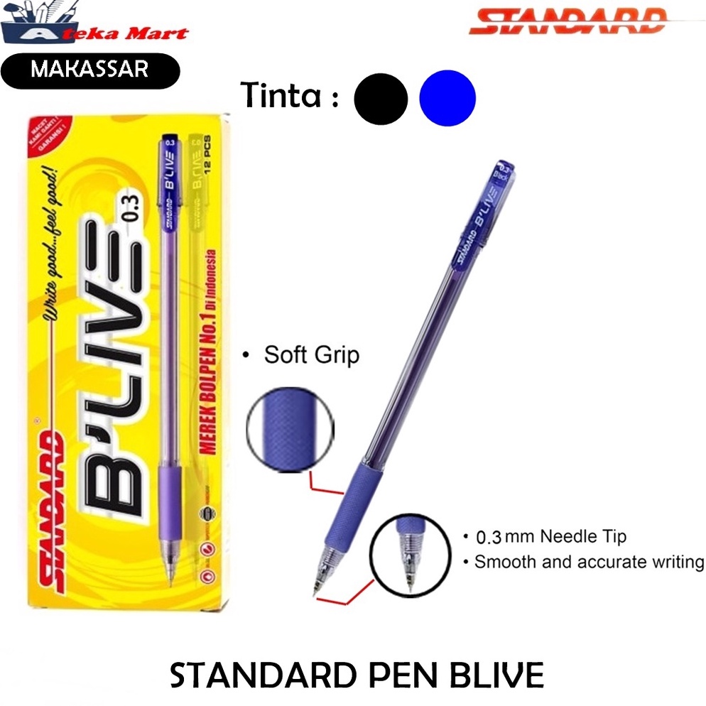 

KODE E1N BOX12PCS STANDARD BALLPEN BLIVE