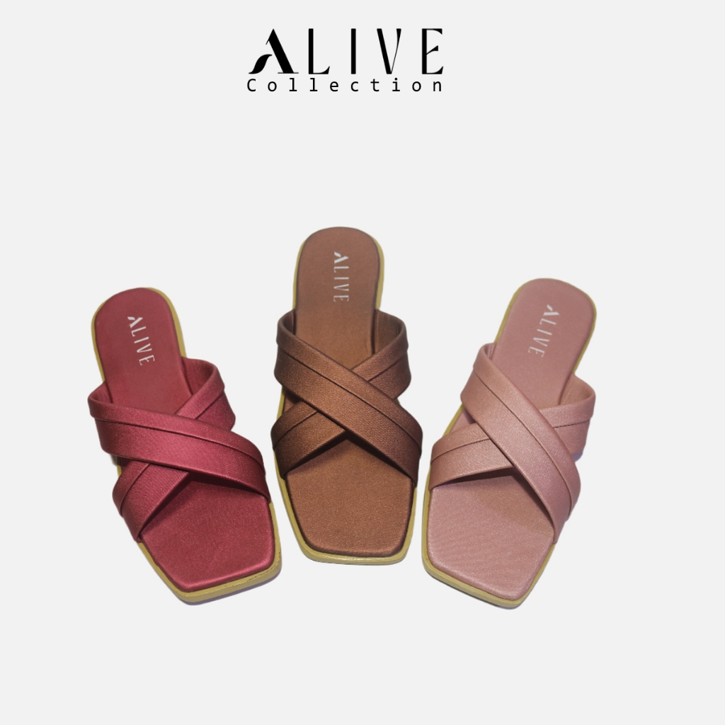 ALIVE - Sandal Flat Wanita NAGITA by Alive Collection sendal kekinian ORIGINAL - Sandal Murah Berkua