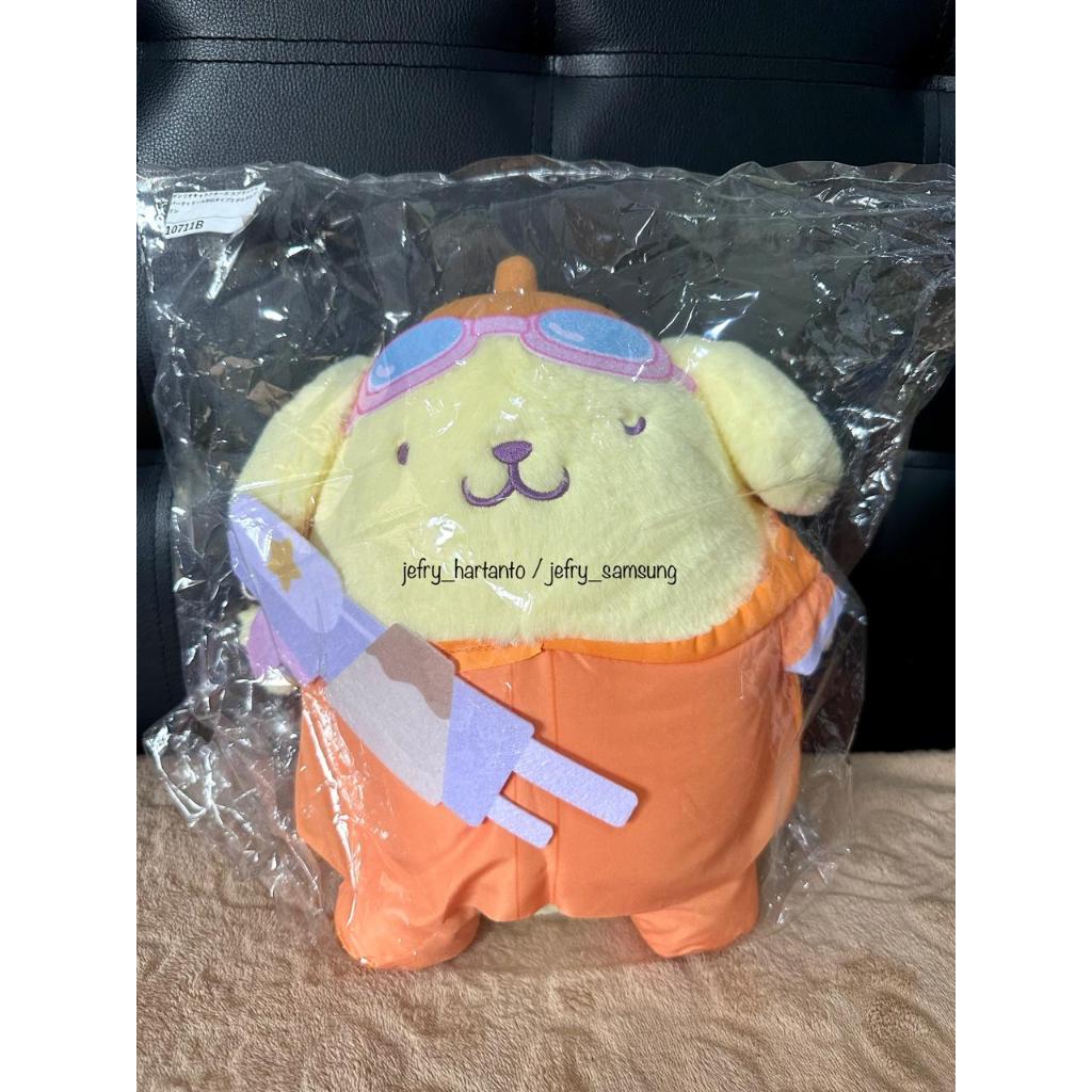 Boneka Pompompurin Splash Party BIG Plush Original Sanrio Jepang Toreba Kawaii Songkran Cinnamoroll