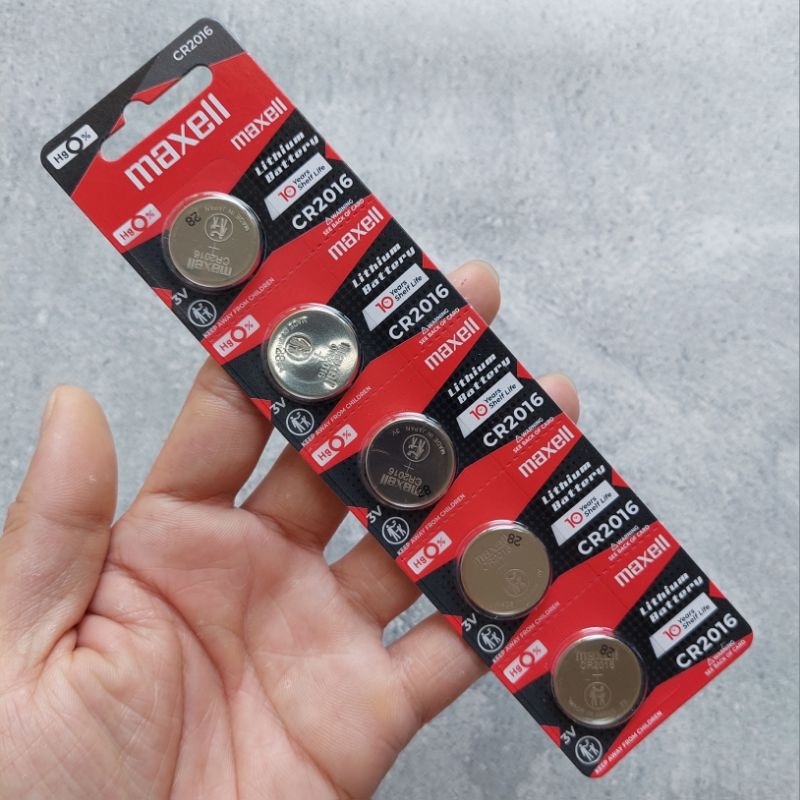 1Pcs Baterai CR2016 Maxell batre batrey maxell CR 2016 3V