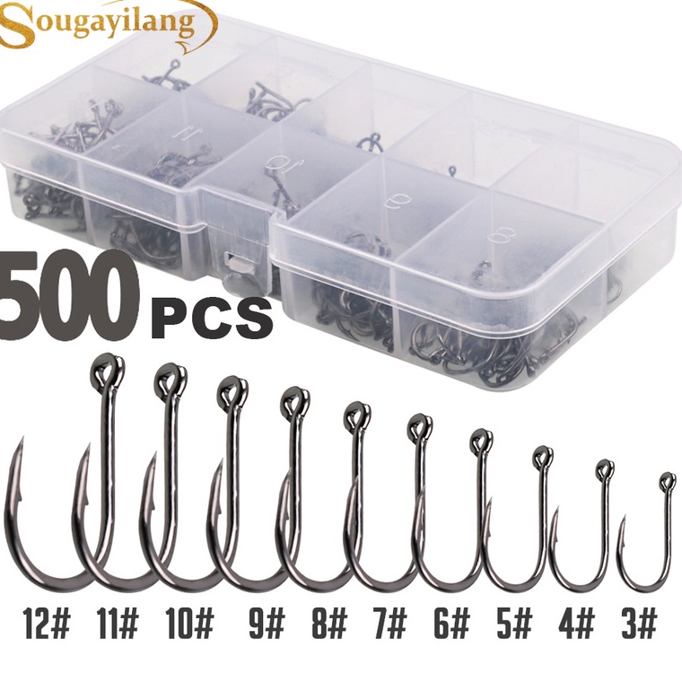 Segera Beli Sougayilang 5 Pcs Kail Pancing 3  12 1 Ukuran Kail Tajam Dengan Kotak kail ikan mas kail