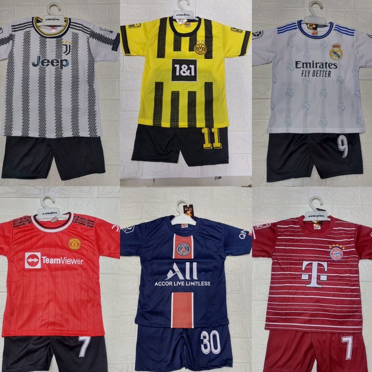 Grosir Ekonomis  SETELAN BOLA ANAK 814 TAHUN  BAJU JERSEY KIDS  SERAGAM BOLA