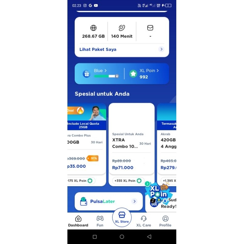 kartu XL VIP diskon 90℅ 25k perbulan