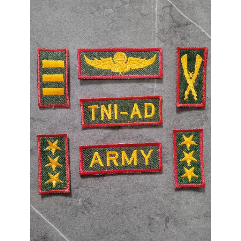 Bordir Atribut profesi Anak TNI-AD badge, patch, emblem
