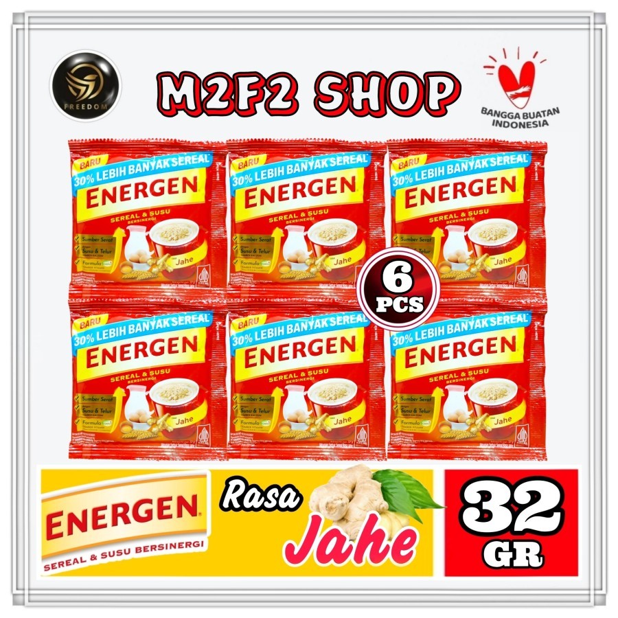 

Energen Sereal dan Susu Bersinergi Rasa Jahe Sachet - 32 gr (Kemasan 6 Pcs)