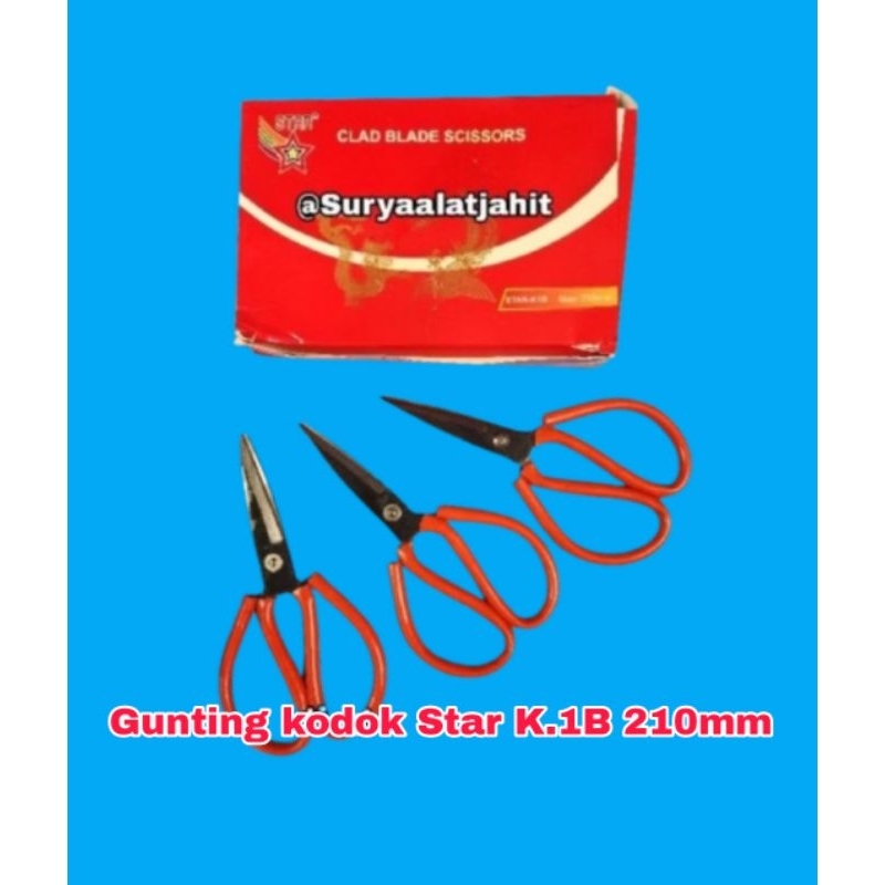 

Gunting Kodok Star-K1B (210mm) gg plastik merah =rp.189.750/1lsn
