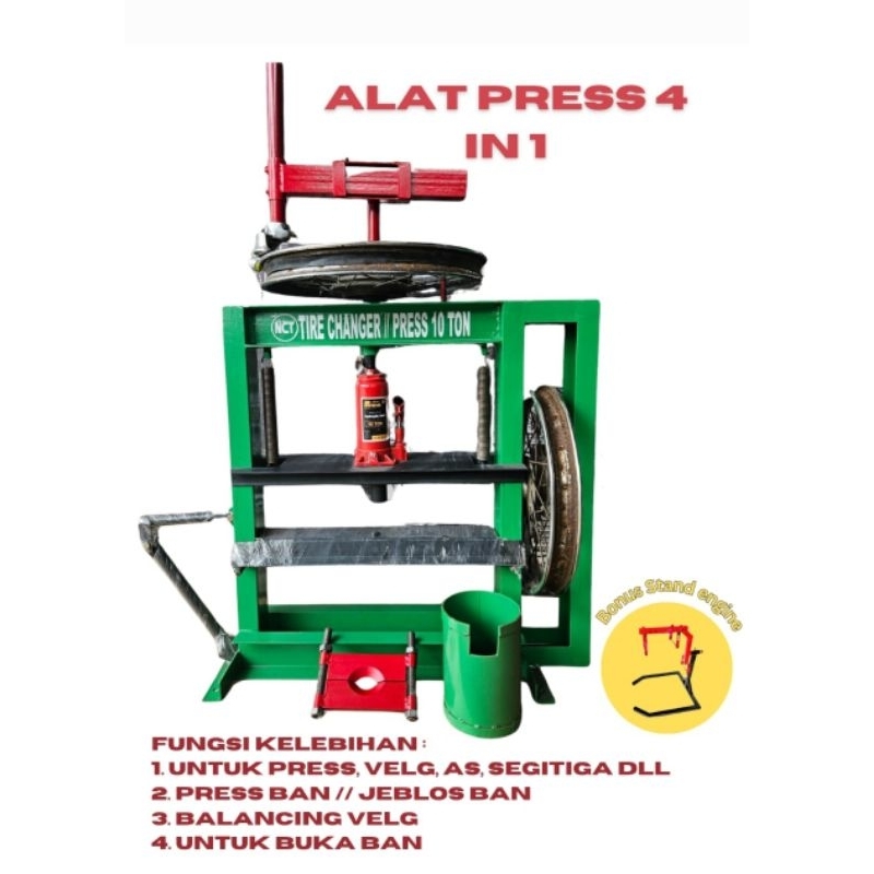 Alat Press buka Ban 4in1 4 fungsi dalam 1 alat untuk press velg buka ban press ban dan balancing ban