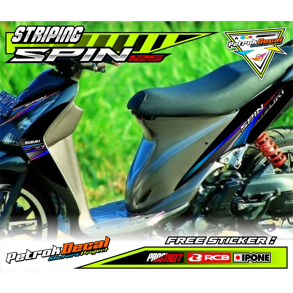 STRIPING VARIASI MOTOR SUZUKI SPIN / STICKER LIST VARIASI SUZUKI SPIN
