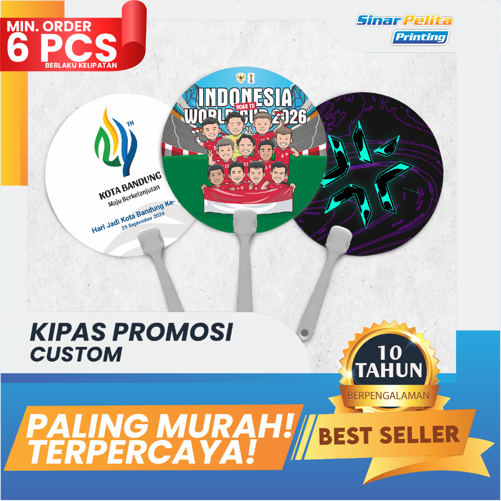 Kipas Promosi Custom | Kipas Custom | Hand fan Custom
