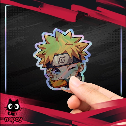 Stiker Hologram Anime Naruto Cute