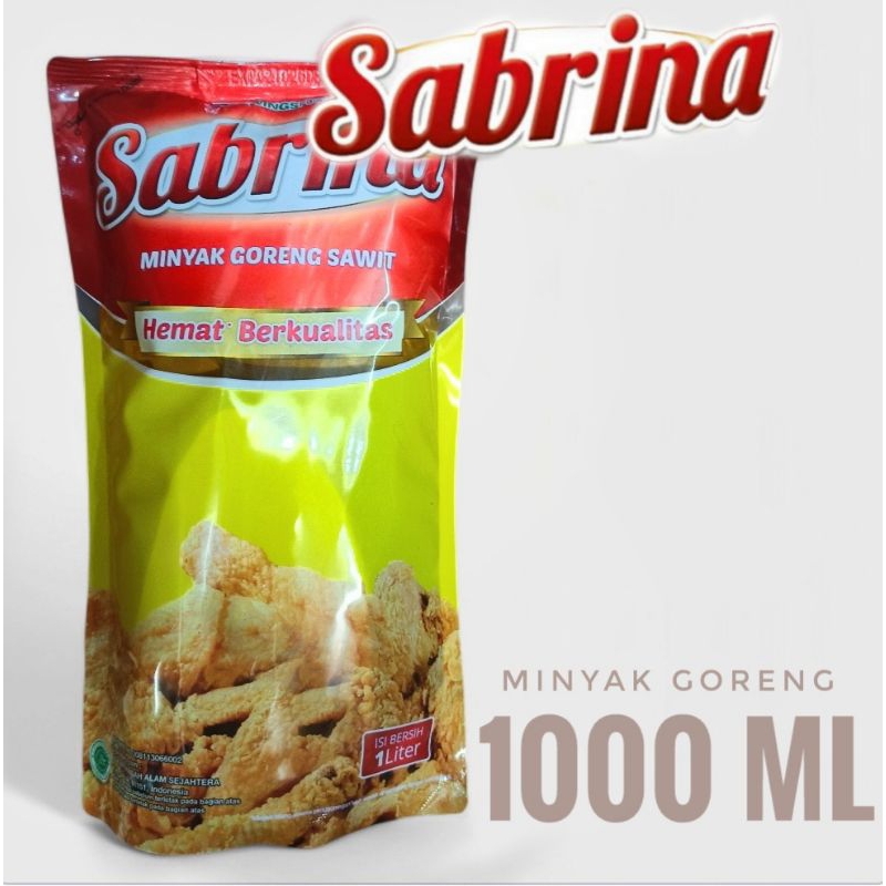 

Minyak goreng sabrina pouch 1 liter khusus instan
