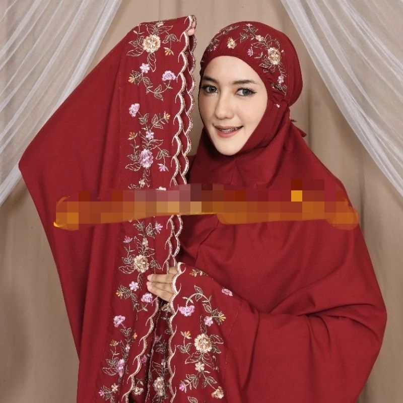 MUKENA KHADIJAH SAROJA JUMBO / MUKENA KHADIJAH BORDIR