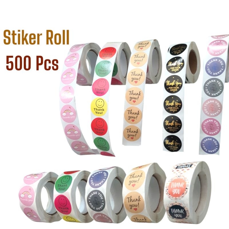 

Stiker terima kasih thank you 1 roll