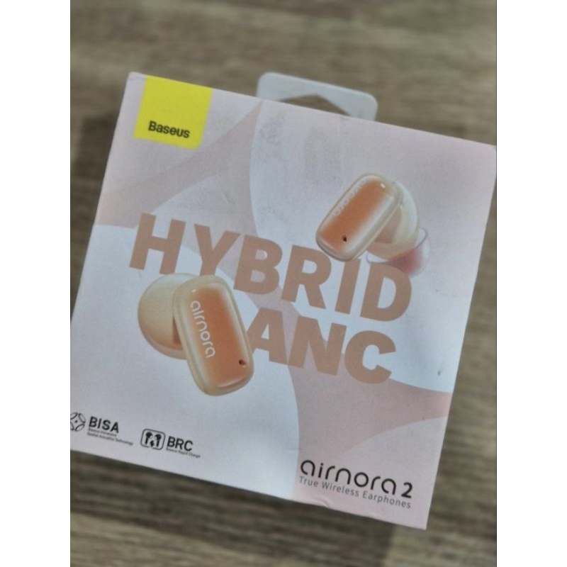 Preloved Baseus AirNora 2 Air Nora Wireless Bluetooth Earphones TWS Orange Fullset