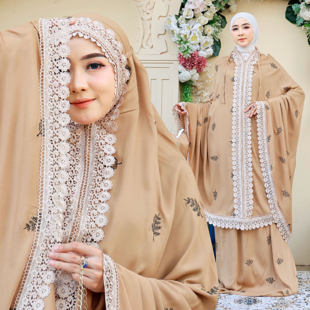 ILMY Mukena Rayon Premium Renda 2 in 1Premium Series Raisa Krisdayanti Bordir Adem Mewah Jumbo Terba
